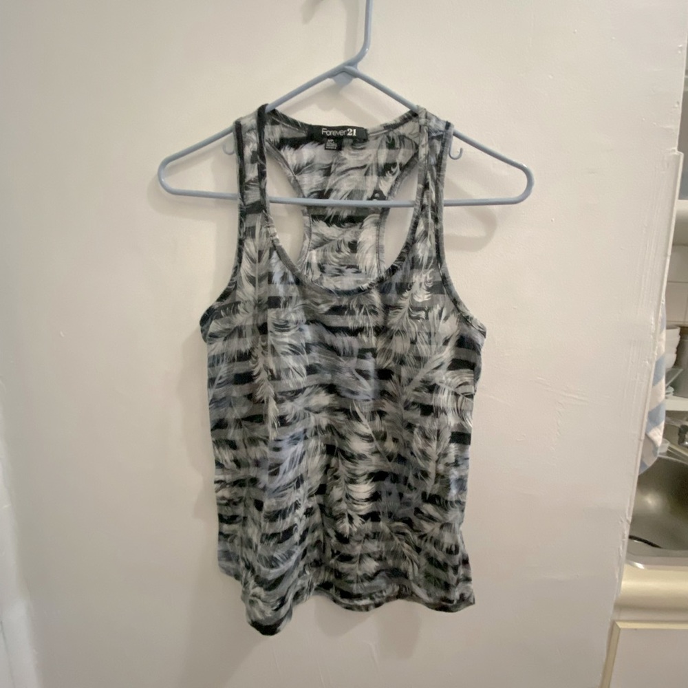 Blue feather Forever 21 tank size Small